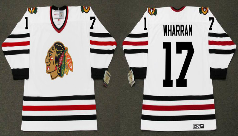 2019 Men Chicago Blackhawks 17 Wharram white CCM NHL jerseys